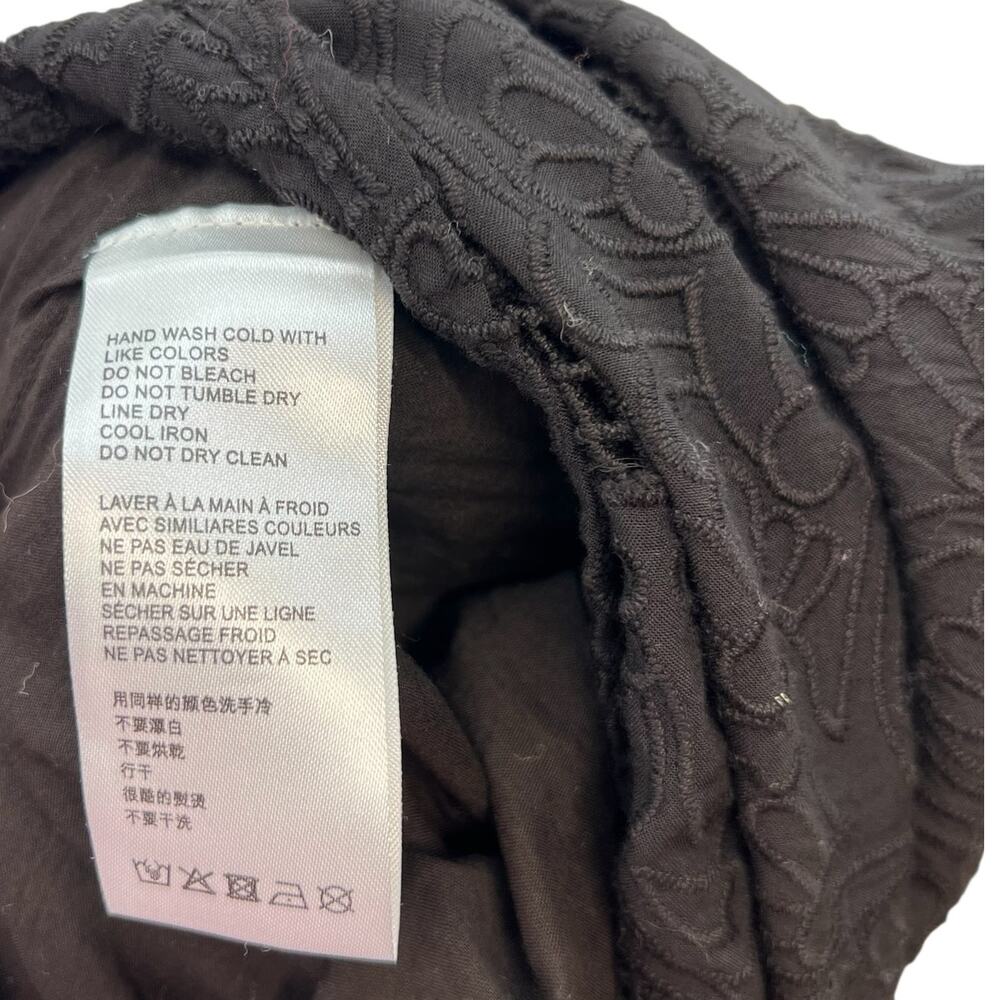 Anthropologie Seen Worn Kept Zohara Dress Smocked Eyelet Black Plus Size 1X - Picture 12 of 13